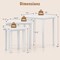 White Wood Nesting Tables Set 3PCS Space-Saving Farmhouse Side Tables